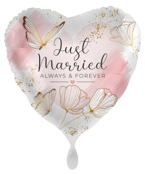 Folienballon - Just Married, always and forever - ø 43cm